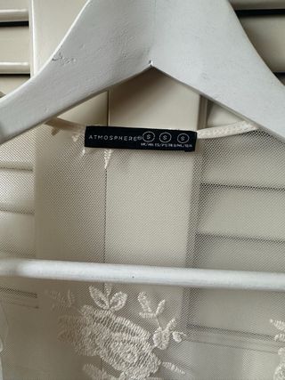 Kimono gasa beige con flecos