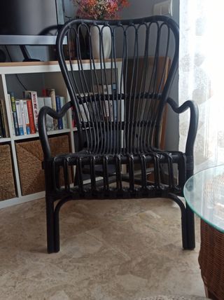 Silla Ratán Negra - Decoración