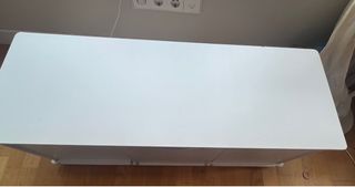 Banco blanco madera 3 cajones