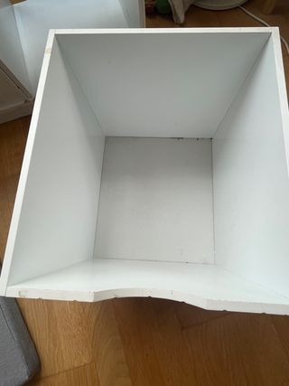 Banco blanco madera 3 cajones