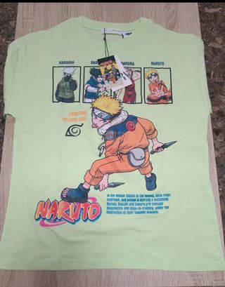 Lote 3 camisetas niño: Marvel, PS, Naruto