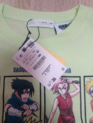 Lote 3 camisetas niño: Marvel, PS, Naruto
