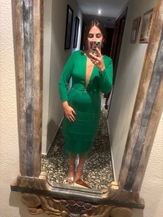 Vestido invitada verde, sin estrenar