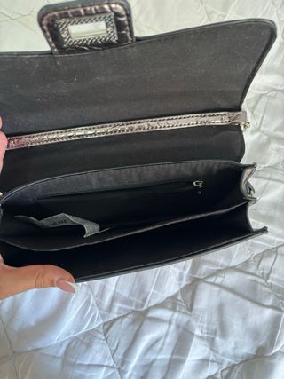 Bolso bandolera plateado