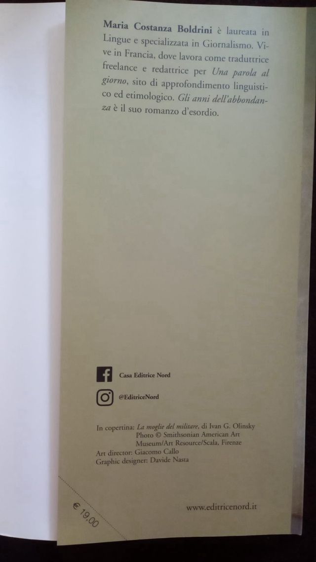 GLI ANNI DELL'ABBONDANZA