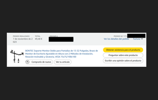 BONTEC Soporte Monitor Doble