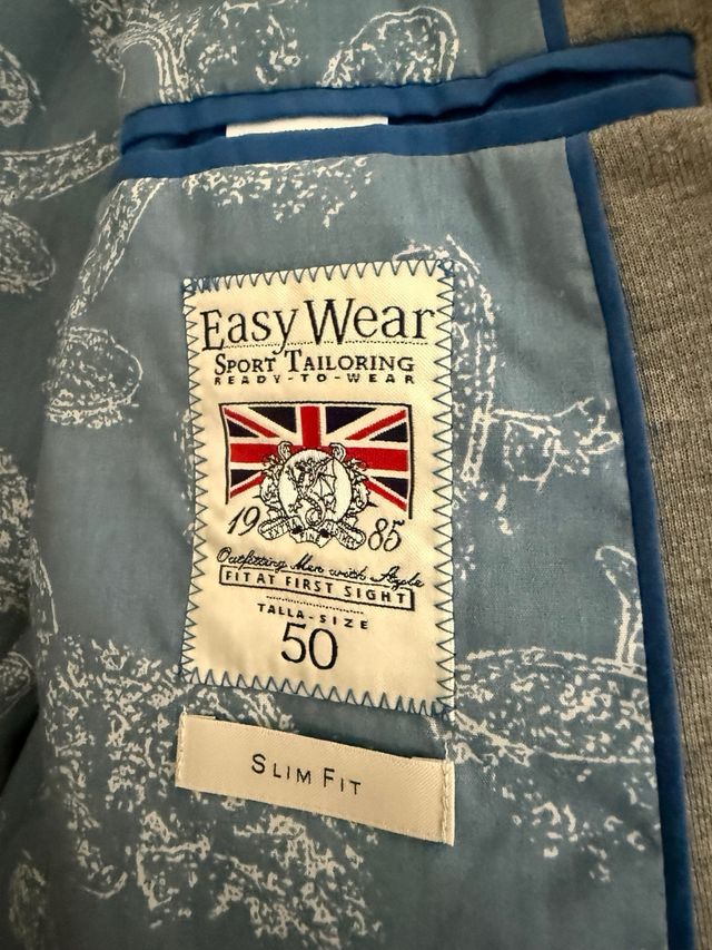 Chaqueta americana gris easy wear - slim fit