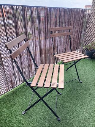 2 Sillas Plegables terraza - Madera&Metal