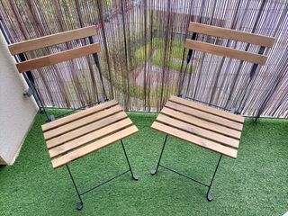 2 Sillas Plegables terraza - Madera&Metal