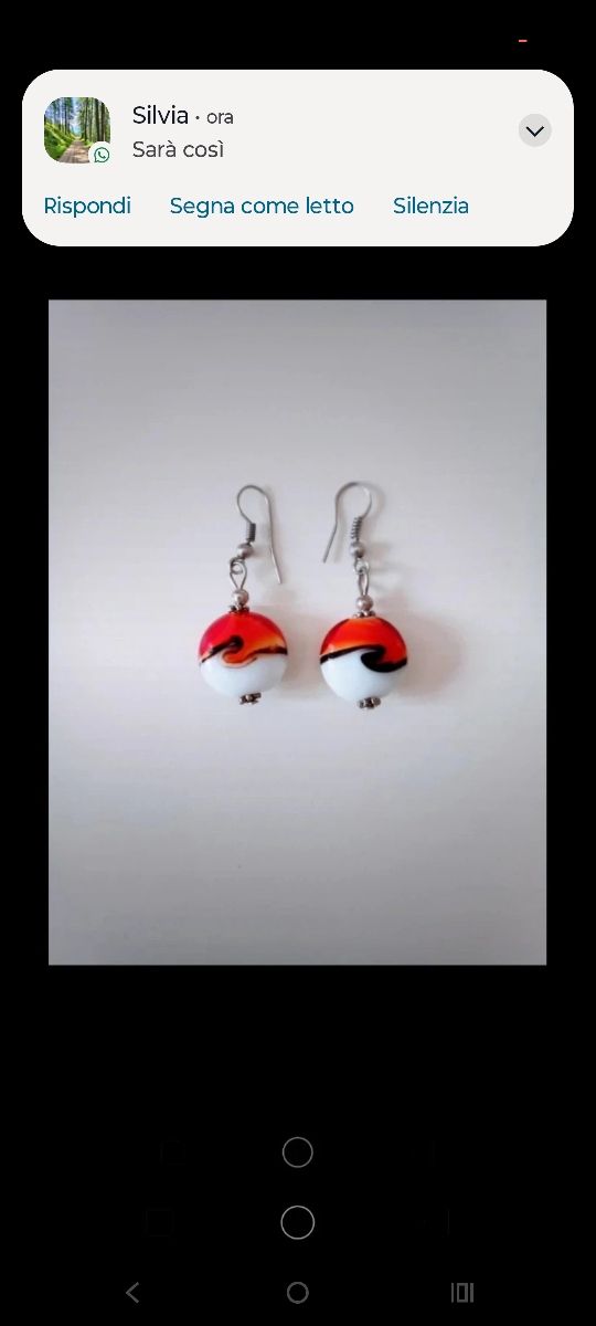 Orecchini artigianali bicolori