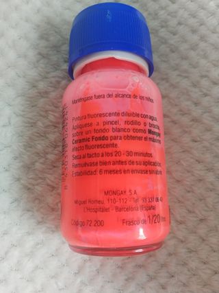 Pintura fluorescente Rojo Clavel