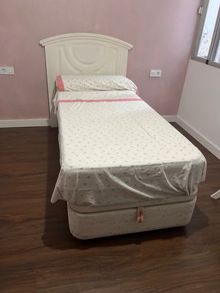 Cama individual 90cm - cabecero, canape y colchon.