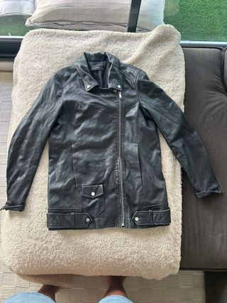 Cazadora negra Zara - Piel
