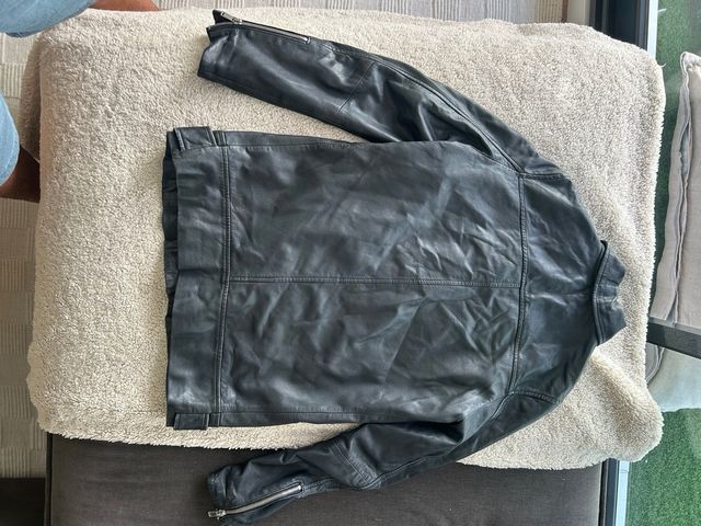 Cazadora negra Zara - Piel