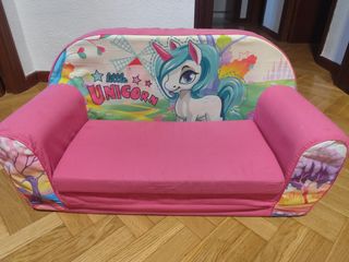 Sofá cama infantil unicornio