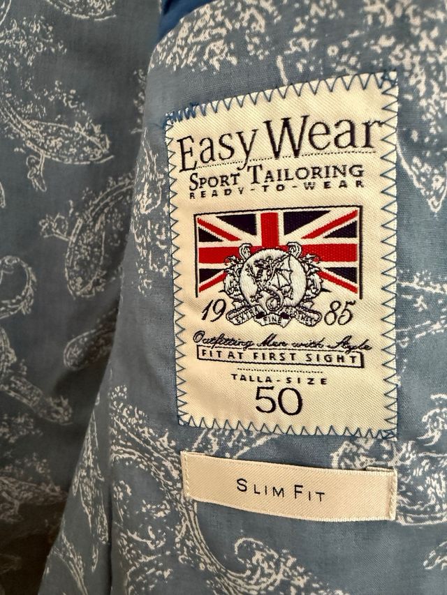 Americana negra easy wear slim fit