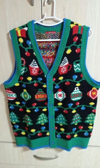 Chaleco navideño multicolor