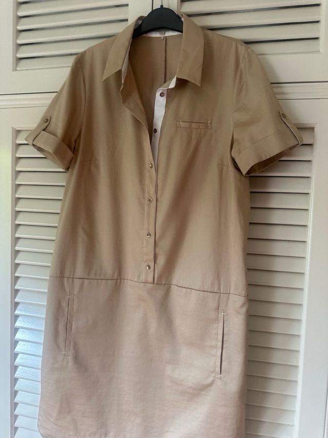 Vestido camisero camel 