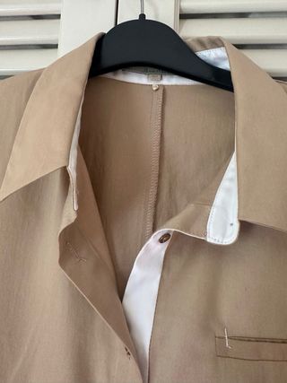 Vestido camisero camel 