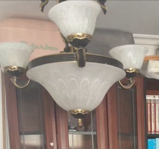 Lampara bronce 3 luces