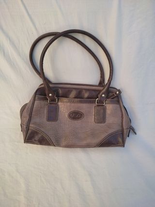 Bolso mujer beige y marrón
