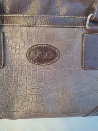 Bolso mujer beige y marrón