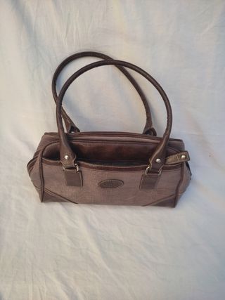 Bolso mujer beige y marrón