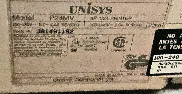 Impresora matricial Unisys P24MV A3
