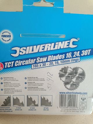 3 Hojas Sierra Circular Silverline, nuevas