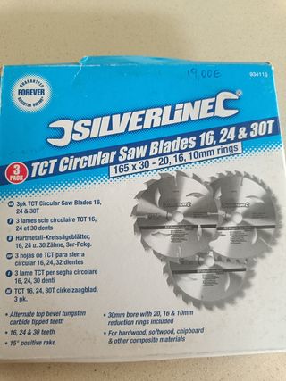 3 Hojas Sierra Circular Silverline, nuevas