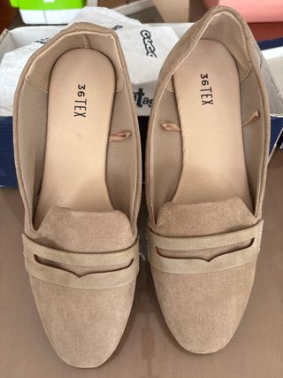 Mocasines beige mujer nº36
