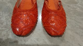 Zapatos fiesta mujer naranja, talla 39