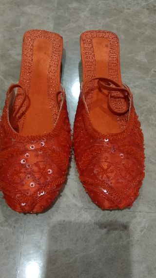 Zapatos fiesta mujer naranja, talla 39