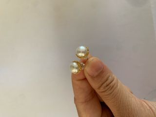 Pendientes Perlas naturales con oro