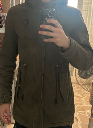 Parka verde oliva uomo