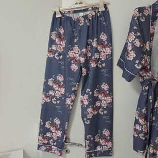 Pigiama seta floreale - tg.L