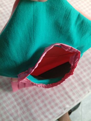 Cesta  para pinzas multiusos verde azulado-rosita