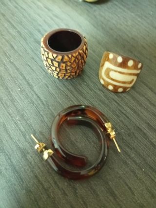 Anillos y pendientes boho chic