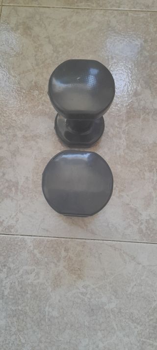 Par de mancuernas de pesas de hierro engomados 