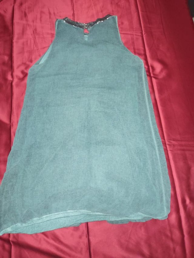 Vestitino grigio-verde floreale