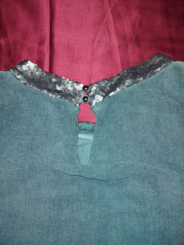 Vestitino grigio-verde floreale