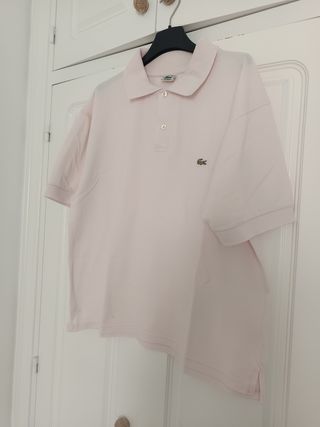 Polo Lacoste rosa hombre