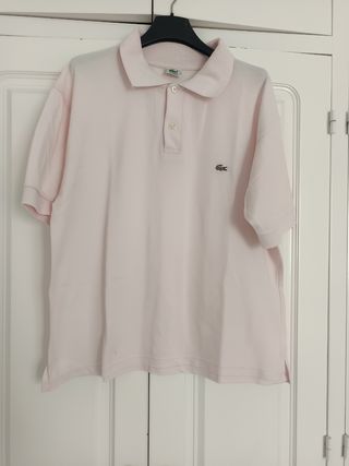 Polo Lacoste rosa hombre