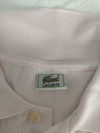 Polo Lacoste rosa hombre