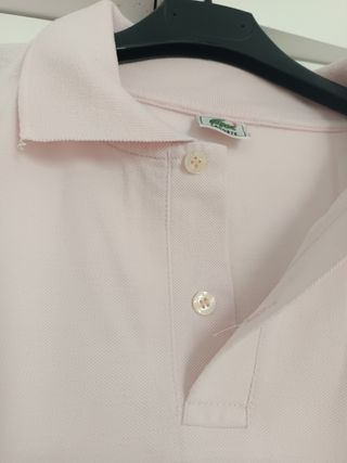 Polo Lacoste rosa hombre