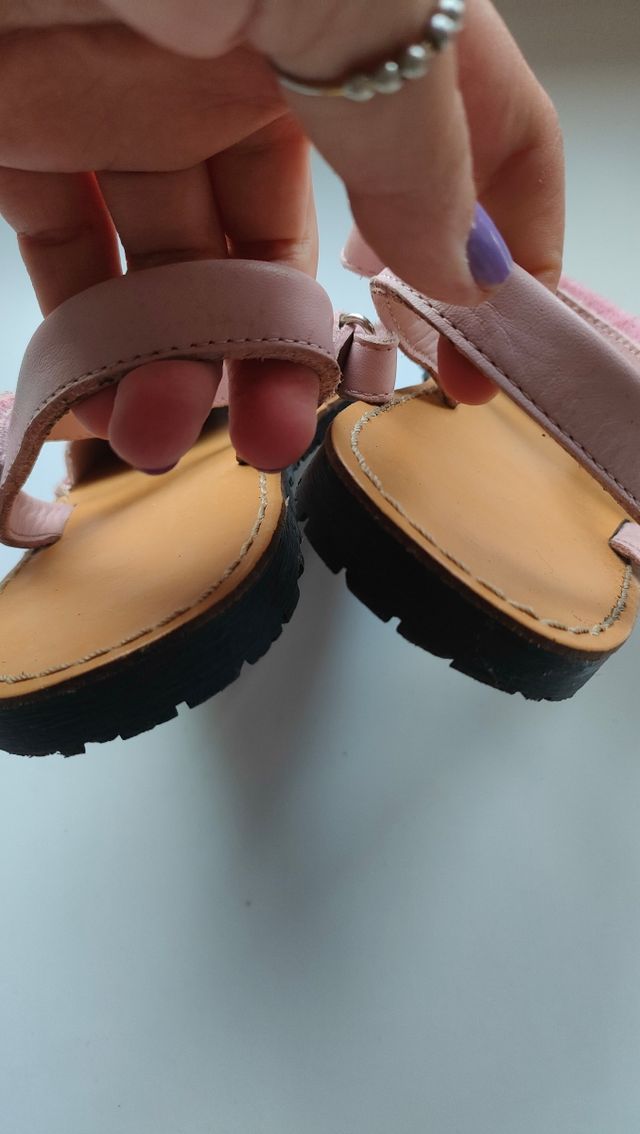 Sandalias niña Angelitos glitter rosa