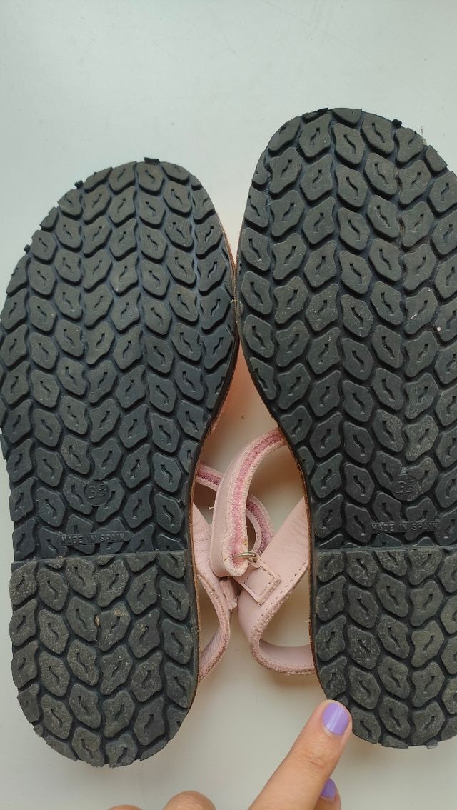 Sandalias niña Angelitos glitter rosa