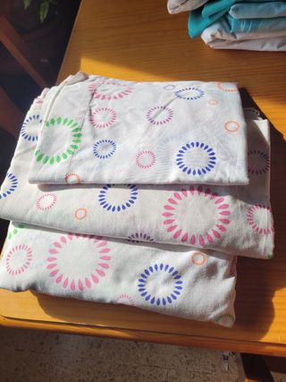 Sábanas infantiles - 3 uds.cama 90cm.
