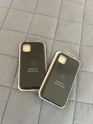 2 Fundas iPhone 11 Silicona -Negras