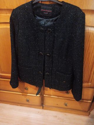 Chaqueta negra Channel - Talla 48